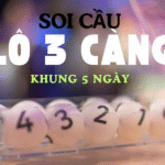 Dự đoán lô 3 càng khung 5 ngày (Gồm 3 cặp số) mới nhất